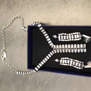 Authentic Swarovski necklace and earring set